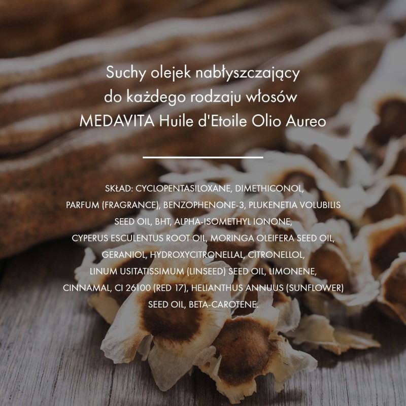 MEDAVITA Huile d'Etoile Olio Aureo 15ml - skład