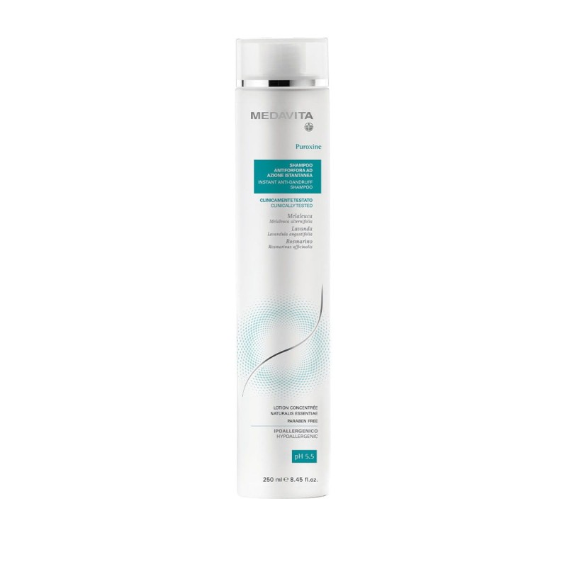 MEDAVITA Puroxine Shampoo Instant Anti-Dandruff 250ml - Szampon do włosów przeciwłupieżowy natychmiastowy efekt