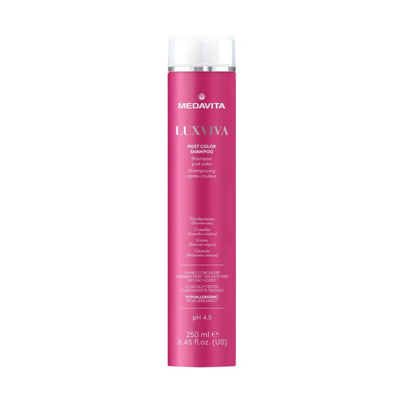 MEDAVITA Luxviva Acidificante Post Color Shampoo 250ml - Szampon zakwaszający po koloryzacji