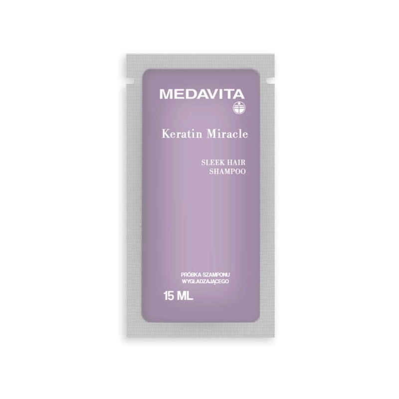 MEDAVITA Keratin Miracle Sleek Hair Shampoo 15ml - Ultra wygładzający szampon z efektem jedwabiu