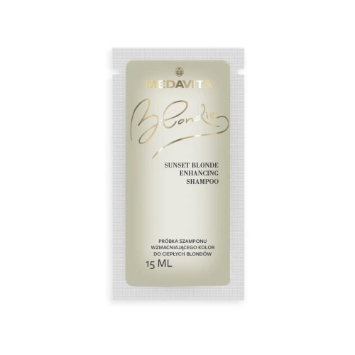 MEDAVITA Blondie Sunset Blonde Enhancing Shampoo 15ml - Szampon wzmacniający kolor do ciepłych blondów (próbka)