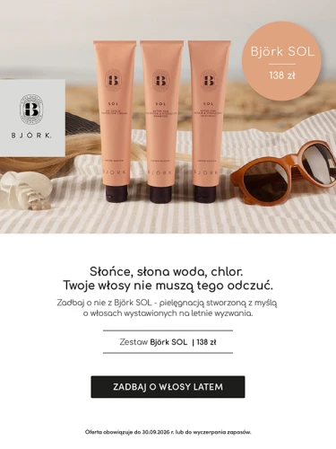 BJÖRK SOL - Zestaw Pielęgnacji Letniej Travel Size (Szampon, Maska, Krem + Kosmetyczka) 3 x 75 ml