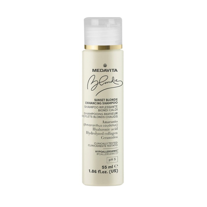 MEDAVITA Blondie Sunset Blonde Enhancing Shampoo 55ml - Szampon wzmacniający kolor do ciepłych blondów